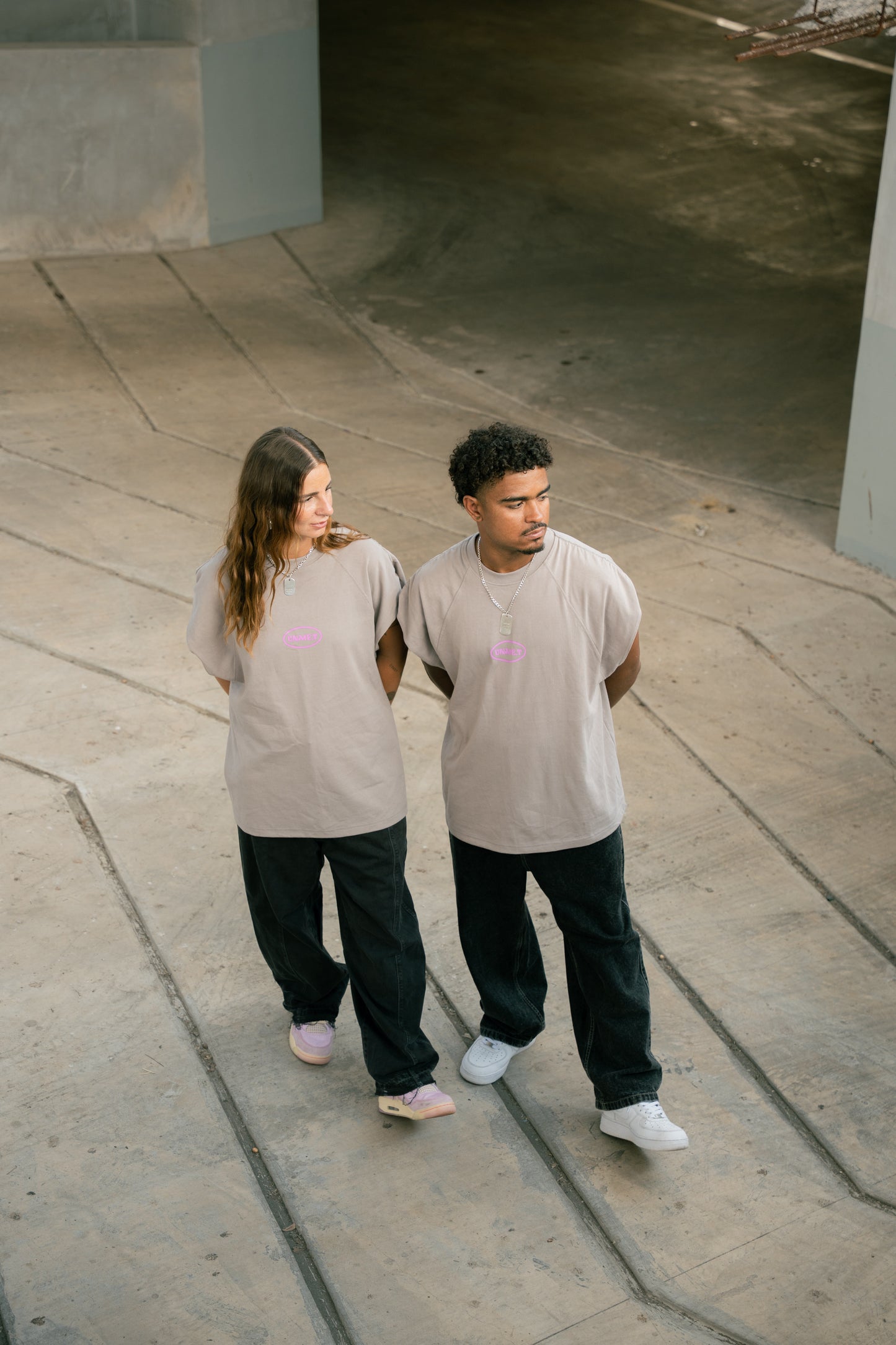 STAY HUMBLE Oversized Heavyweight Tank Grey