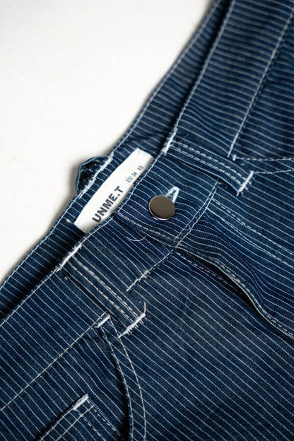 UNME.T Baggy Stripes Denim Shorts