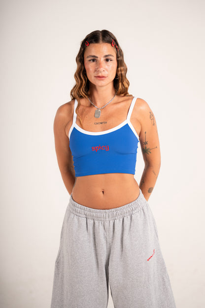 SPICY Top Crop Blue