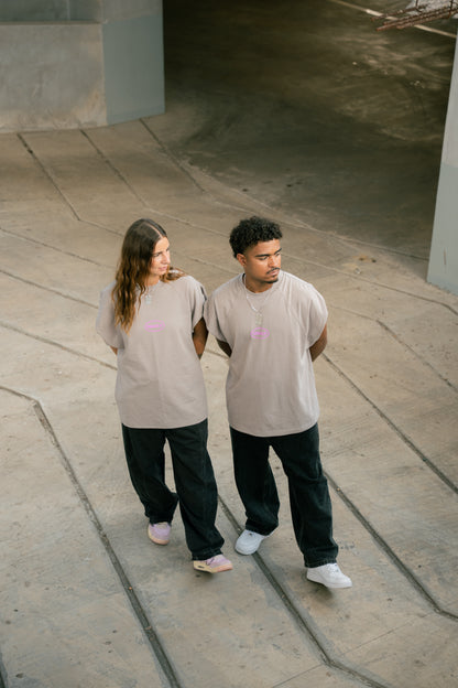 STAY HUMBLE Oversized Heavyweight Tank Grey