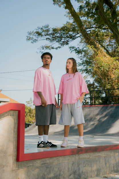 CHERRY Oversized Tee Pink