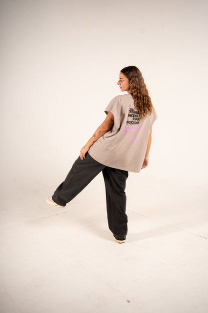 STAY HUMBLE Oversized Heavyweight Tank Grey