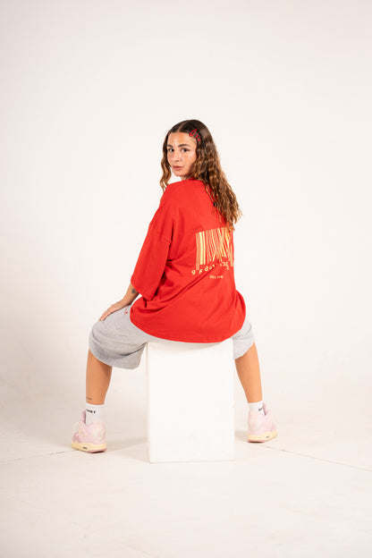 SCAN Oversized Tee Red