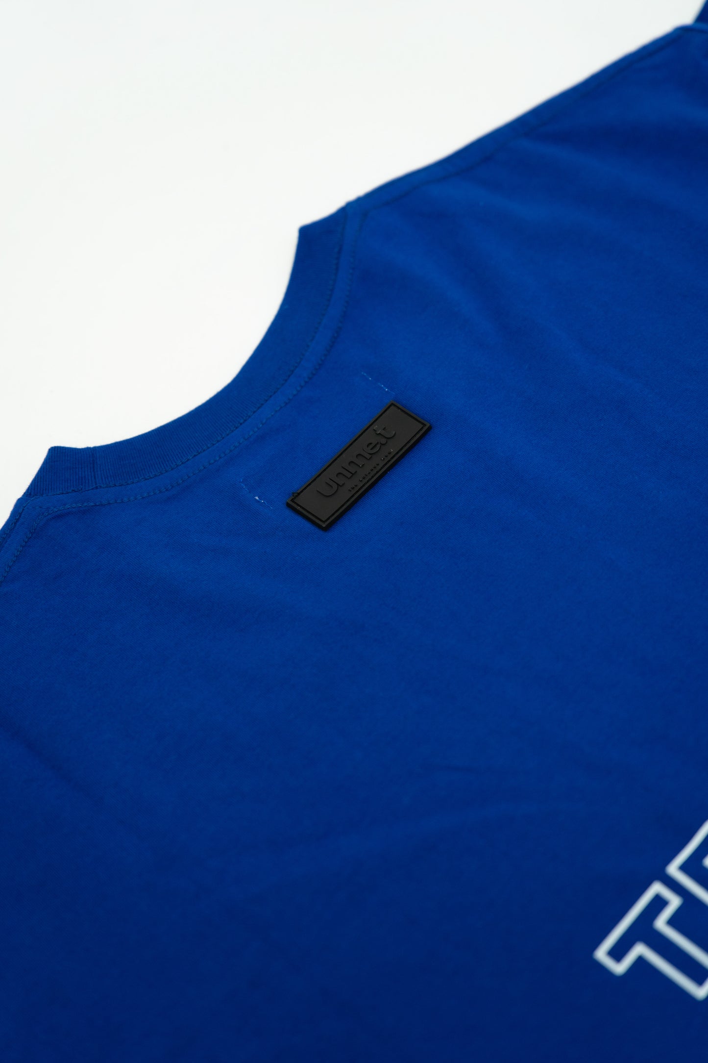 TRUST THE PROCESS - Oversized Tee Cotton Royal Blue