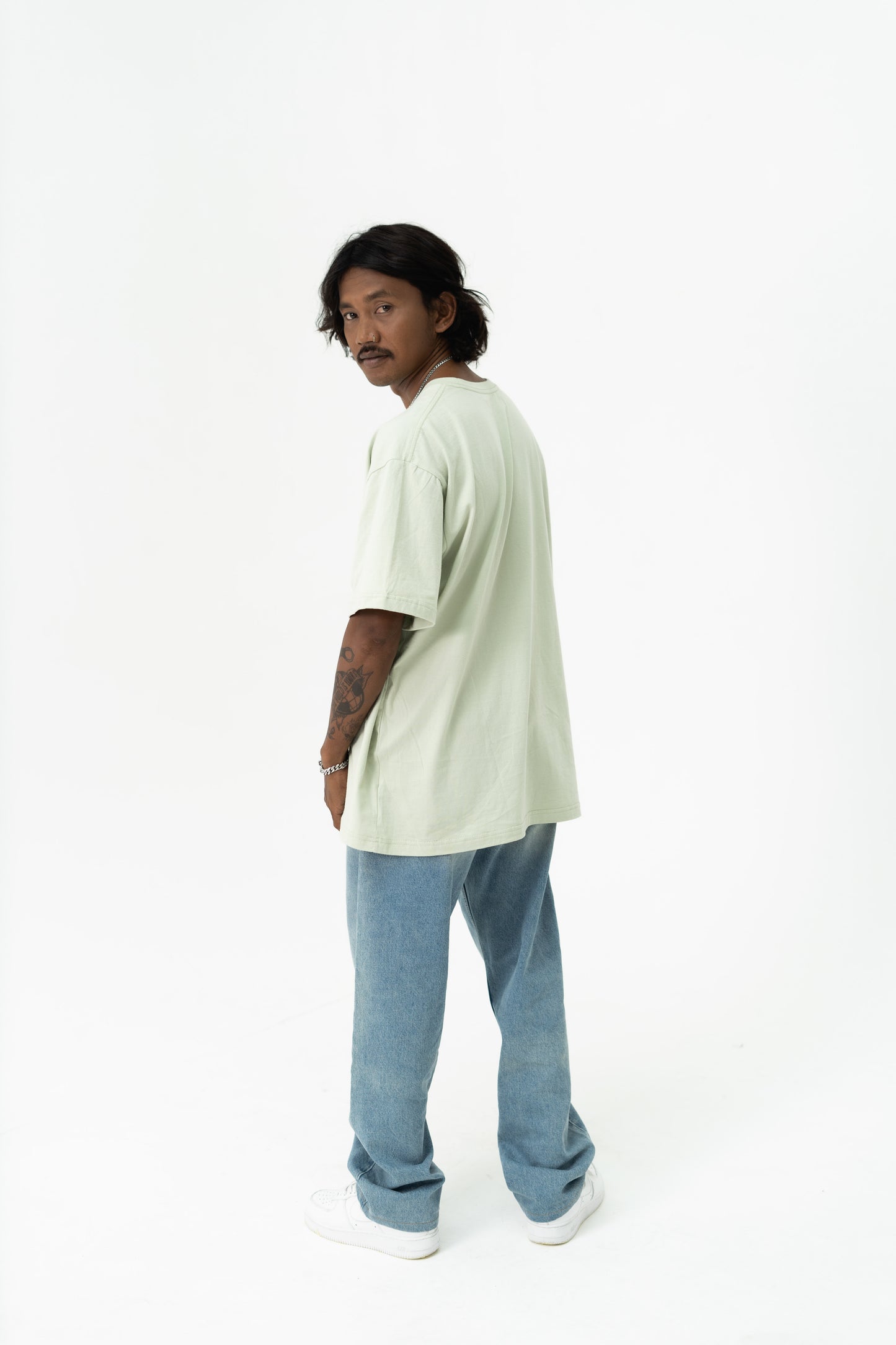 UNME.T - Oversized Tee Cotton Sea Foam Green