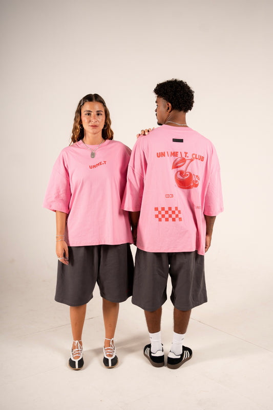 CHERRY Oversized Tee Pink
